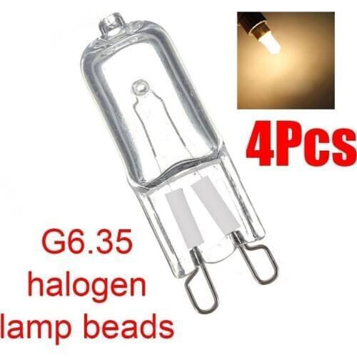 4Pcs G6.35 12V Light Bulb 12V GY6.35 Halogen Bulb 50W 12V G6.35 Lamp