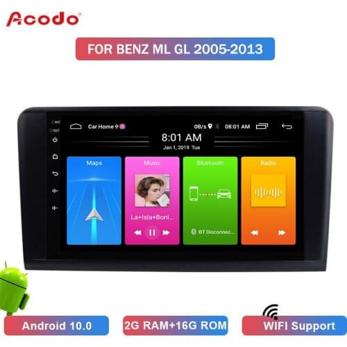 ACODO 2+16G Android 10.0 Car Radio Multimedia Player For BENZ ML GL 2005-2013 Navigation GPS 2 din