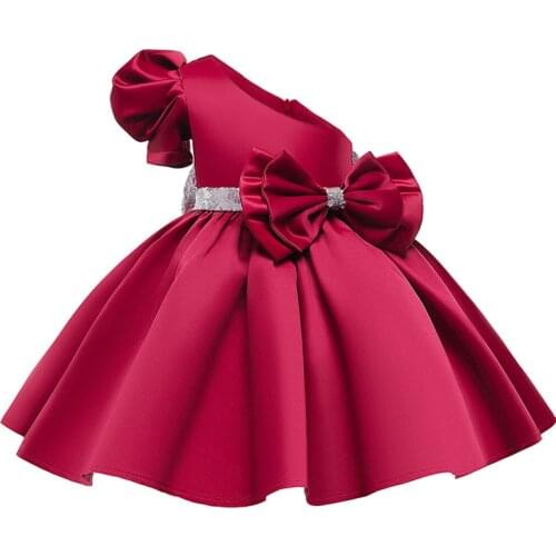 Baby Kids Clothes 2021 Spring Summer New Girls Dress Print Wedding Princess Dress Children Birthday Party Dress 3-10 Year Old
