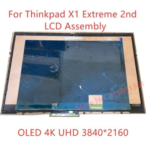 15.6" UHD OLED Touch Screen Digitizer Replacement Assembly For Lenovo ThinkPad X1 Extreme 2nd Gen 20QV 20QW FRU 01YN137 01YN138