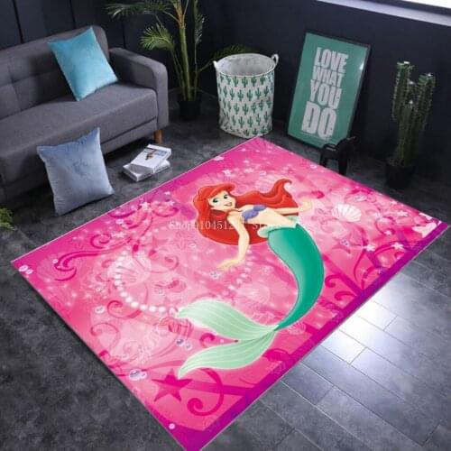 Disney Little Mermaid Ariel Home decorative carpet Toilet Carpet Door Mat Bathroom Kitchen Non-slip Carpets Bedroom Floor mat