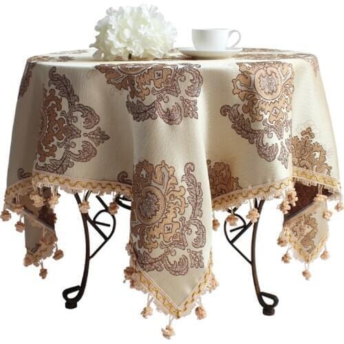 European high-grade gold Luxury rustic square tablecloth dining roundtable tablecloths coffee table Bubu arts
