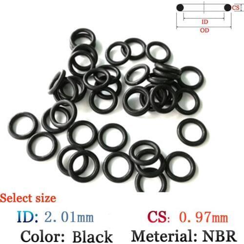 CS 0.97mm Fluoro Rubber O-Ring 10pcs Washer Seals Plastic gasket Silicone ring film oil and water seal gasket NBR material Ring