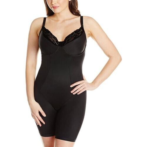 Shapewear Stretchable Body Shaper Black Overbust Lace Bodysuit for Women Spaghetti Strap Sexy Lingerie Undewear S-3XL