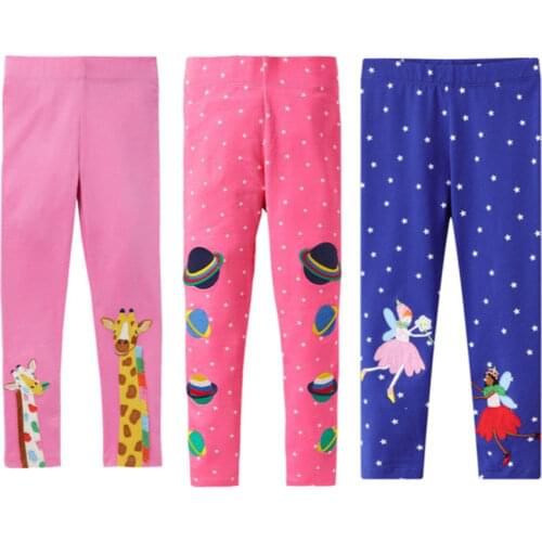 Butterfly Leggings for Girls Clothes Baby Girl Pants with Animal Applique Kids Cotton Trousers Children Pants