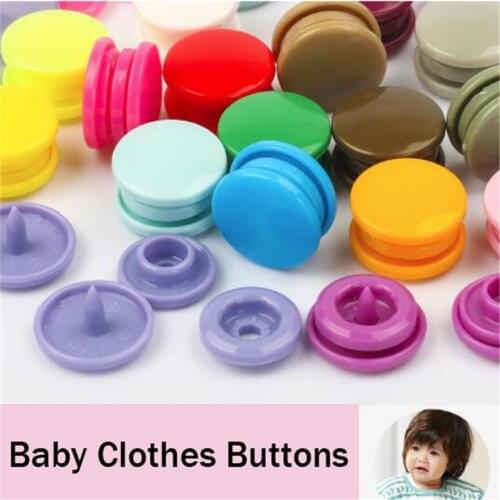 Hot 10Sets Round Plastic Snaps Button Fasteners KAM T5 12mm Garment Accessories For Baby Clothes Clips Quilt Cover Sheet Button