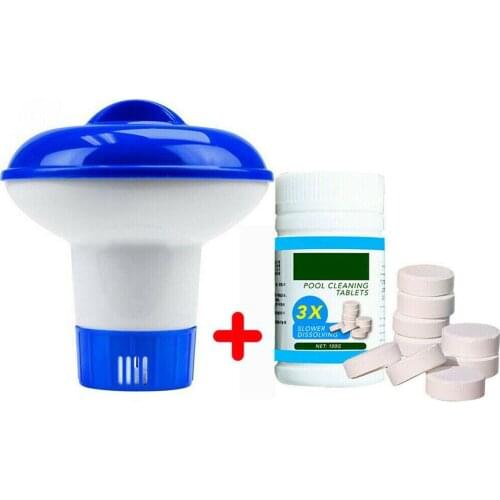 Pool Cleaning Floating with 100g Purifier Tablets Swimming Pool Chlorine Dispenser Kit &T8