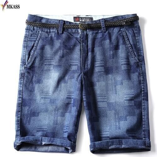2018 New Brand Denim Shorts Mens Patchwork Short Jeans Men Casual 100% Cotton High Quality Youth Knee Length Classic Shorts Male