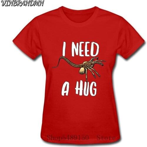 New Awesome Xenomorph Tshirts High Quality Brand Clothing Camiseta Funny I need a hug T-Shirt Women Horror Alien Streetwear Tees