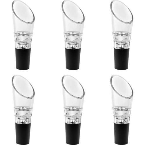 New 6 Pack Wine Aerator Pourer, Premium Aerating Decanter Spout