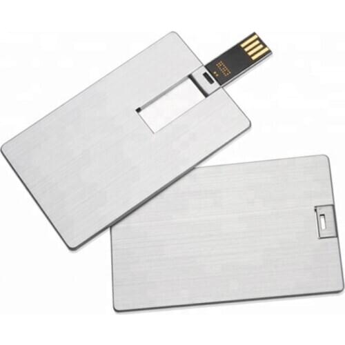 Factory wholesale Custom logo design aluinum metal card gift usb flash drive2g 4g 8g 16g/ hot sell metal business credit card