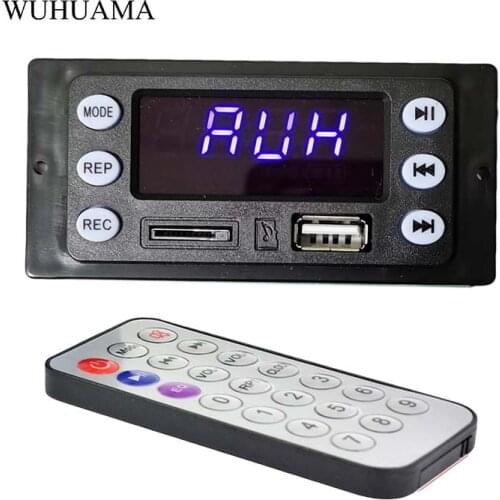 DC 5V 12V MP3 Decoder Board Bluetooth V4.2 Car MP3 Player USB Recording Module FM AUX Radio Battery Consumption Show