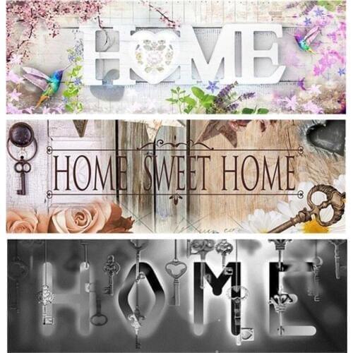 Top popular 5d diamond painting full home diamond embroidery full SET text "home" 5d diamond mosaic sale home decor wall sticker