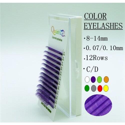 QUXINHAO Purple Eyelashes mixed lengthSilk Soft Natural False eyelash personalized Faux eyelash extensions