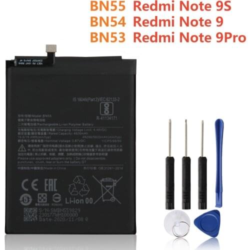 Original Replacement Battery BN55 BN54 BN53 For Xiaomi Redmi Note 9S Note 9 Note9 Pro Note9Pro Note9S Authentic Phone Battery