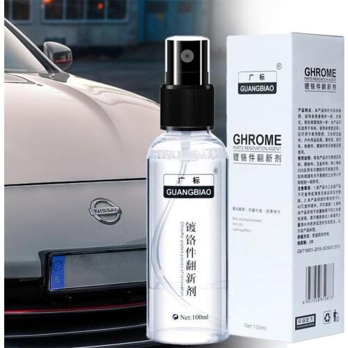 100mL Car Rust Cleaning Agent Refurbishing Agent Removes Rust Car Evaporator Liquid For Car LOGO Metal Handle Metal Chrome Parts