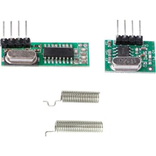 1 Set 433Mhz Superheterodyne RF Receiver Transmitter Module Kit With 2 Antennas