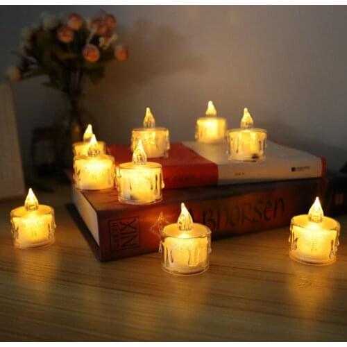 LED Tear Drop Tea Lights Party Decoration Flameless Votive Candle Battery Nightlight Warm White Yellow Flickering 120pcs/lot