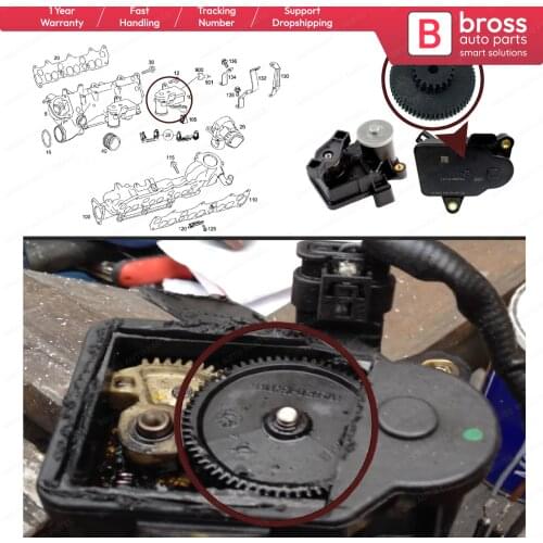 V1BGE31 Inlet Port Swirl Flap Servo Motor Gear A6421500494 for Mercedes Chrysler Jeep OM642 Engines