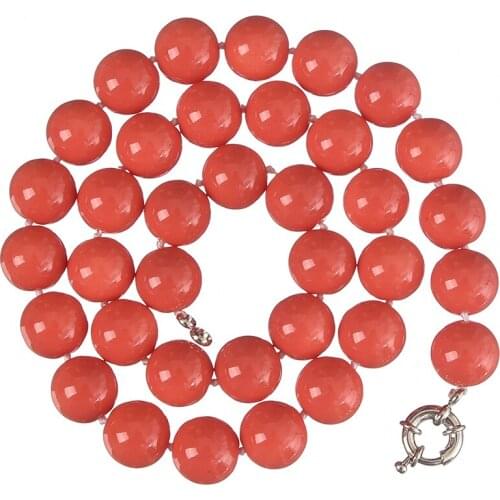 Pearl Necklaces For Women Simulated Orange Coral Chain Necklace Collier Femme Choker Wedding Bridal Jewelry Party Gifts Bijoux