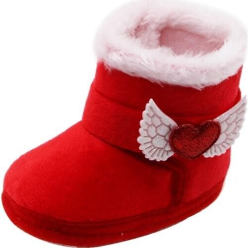 Winter Baby Boy Girl Cotton Snow Boots With Loves Mid-tube Boots Infant Anti-slip Toddler Shoes Hot Sale