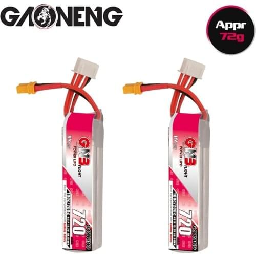 1-10PCS GAONENG GNB 720mAh 4S 100C 15.2V HV XT30 Plug Lipo Battery Connector for RC FPV Racing Drone Tinywhoop Frame Kit