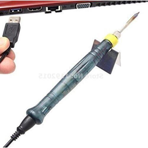 1 Pcs Hot Sale USB 5V 8W Mini Portable USB Electric Powered Soldering Iron Pen Tip Touch Switch