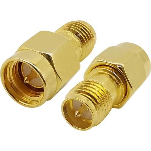 2Pcs SMA Male Plug to RP SMA Female Jack RF Coaxial Coax Adapter Straight Connector for GPS FPV Drone Wi-Fi Antennas