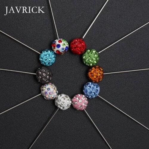 30Pcs Safety Pin Muslim Hijab Scarf Pin Rhinestone Ball Brooch Straight Head Pin