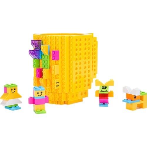 350ml Building Blocks Mug,DIY Cup Adult Assembly Coffee Cup Toys/Puzzle Water Bottle Christmas Toy Mug Gift