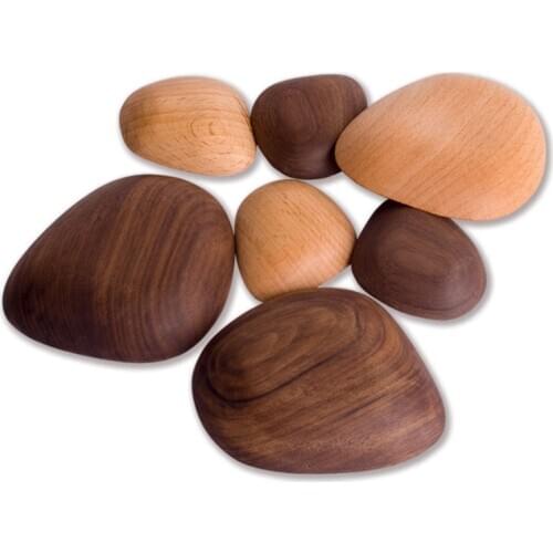 Seamless Walnut Wood Magnetic Holder for Organizing Keys and Small Metal Items, Magnet Holder with Adhesive for Wall Decoration