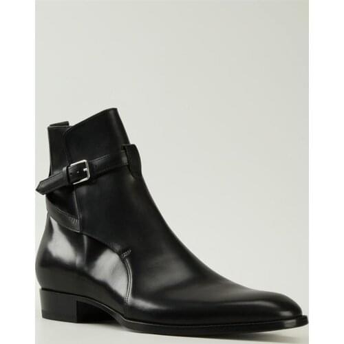 Winter Fashion British Men Top Quality PU Leather Slip on Boots Breathable Chelsea Boots Male Casual Zapatos De Hombre HA931