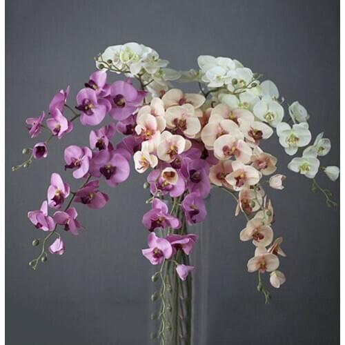 1pc Artificial Butterfly Orchid DIY Silk Phalaenopsis Flower Home Wedding Festival Decors Approx 110cm