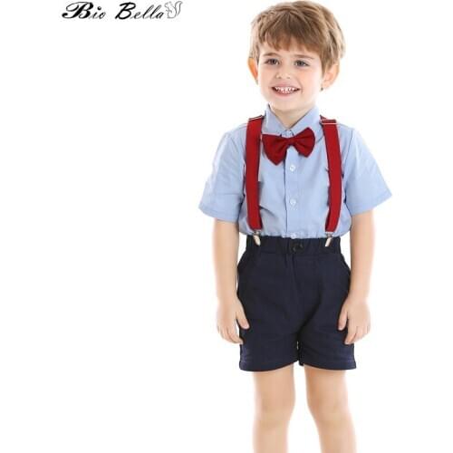 Kids Boy Summer Clothes Fashion New Style 1-6y Baby Boys Clothing 2020 Summer Gentleman Birthday Party Outfits Bebes Boy Costume