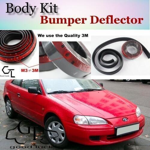 For TOYOTA Paseo Bumper Lip / Front Spoiler Deflector / Body Kit / Strip Skirt / Car Scratch Proof Adhesive Strip