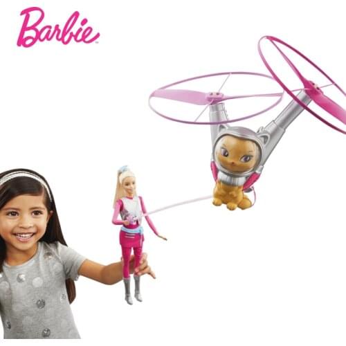 Barbie Doll Star Light Space Adventures Flying Pet Set Photoelectric Effect Girls Birthday Presents Childrens Toys DWD24