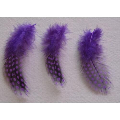Hot! Sales 20PCS beautiful purple guinea fowl feathers, 2-4 "/ 5-10cm DIY Jewelry Decoration Accessories