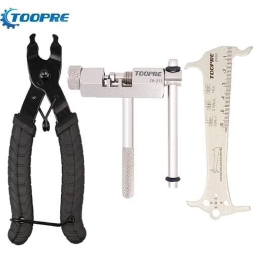 Bicycle Chain Buckle Link Pliers Removal Installation Tools Bike Chain Cutter Checker Measuring Ruler Cycling Repair Tool Kits