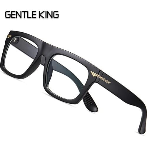GENTLE KING Women Fashion Square Anti Blue Light Glasses Black Frame Blue Light Blocking Computer Clear Lens Eyewear Eyeglasses