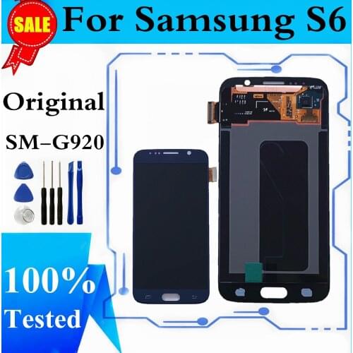 100% Tested Display For Samsung S6 G920 LCD Display Touch Screen Digitizer Assembly For Samsung S6 SM-G920 G920F Screen Replace