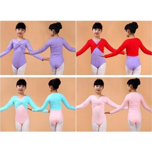 Autumn/Winter Girl Ballet Gymnastic Leotard Jacket Long Sleeved Dance Sweater Top Coat Kids Dance Clothing Jacket Wrap Ballet