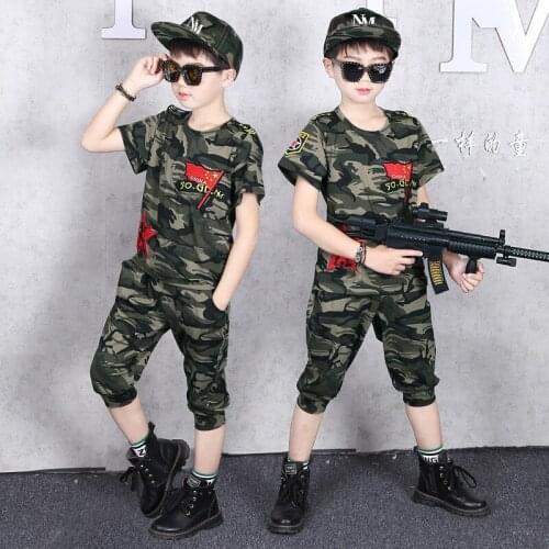 4-14 Years Summer Boy Clothing Set 2021 New Fashion Casual Active T-shirt+ Pant Kid Children Boy Teenager Clothing