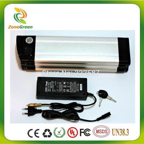 SWORDS FOX Excellent 36V16AH silver fish electric bike battery lithium battery 36v rechargeabel battery with BMS and charger