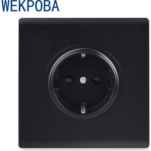 WEKPOBA PC Panel EU/French Standard Wall Socket1 2 3 4 Gang 1 2 Way On/ Off Diamond Toggle Wall Light Switch Switched TV Outlet