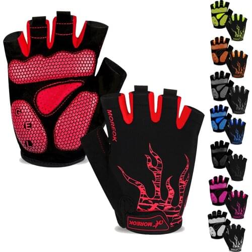 Newly Road Bike Riding Fingerless Gloves Mountain Cycling Gloves Men Women Outdoor Sports Short-Finger Gloves