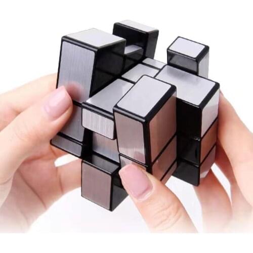 ZY-Wisdom Magic Mirror Cube 3x3x3 Gold Silver Professional Speed Cubes Puzzles Speedcube Educational Toys For Children Adults Gi