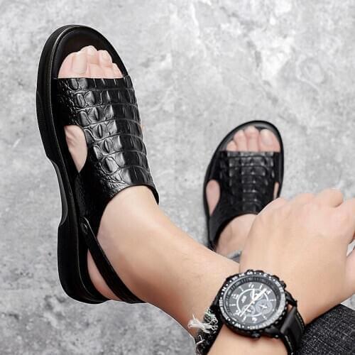 Sandles beach genuine comfort 39 plage masculina platform sandalia samool s hombre cuero sandal slip piel praia outdoor men in