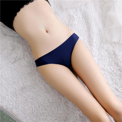 Sexy G String Thongs Ice Silk Women Panties Briefs Lace Seamless Transparent Underwear Ropa Bragas Tangas Calcinhas Fio Dental