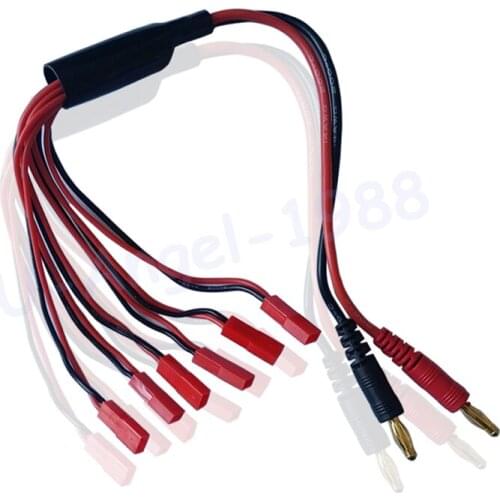1pcs 4.0mm banana connector plug 4mm to 6 JST female head connecting line cable 30CM For Imax B6 B6AC Charger