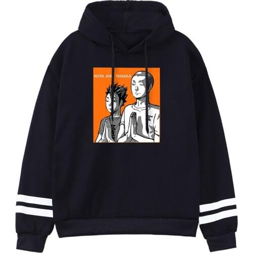Sweatshirt Haikyuu Noya And Tanaka Japan Anime Hoody For Man Loose Punk Harajuku Men Hoodie Vintage Korean Warm Mens Hoodies